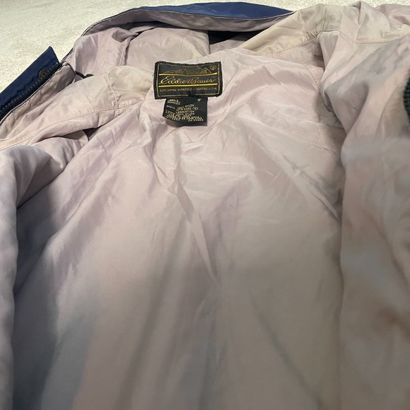 Blue Vintage Eddie Bauer jacket with hoodie - Picture 5 of 9